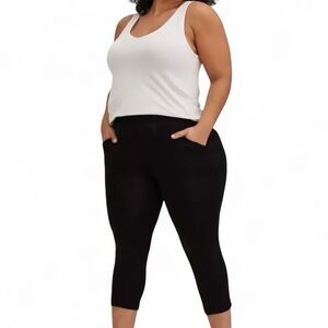 Torrid Sleep pants black knit cropped jogger